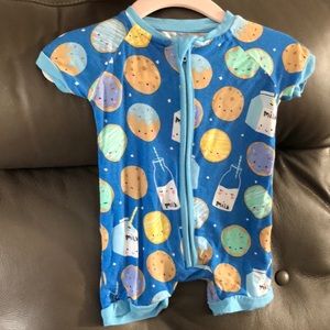 Little sleepies milk and cookies shorties 0-3m